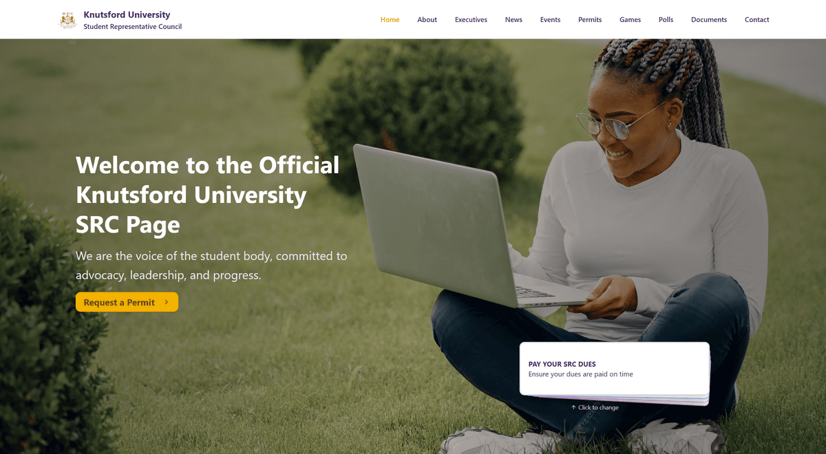 Knutsford University SRC Portal & SRC-Dues System"