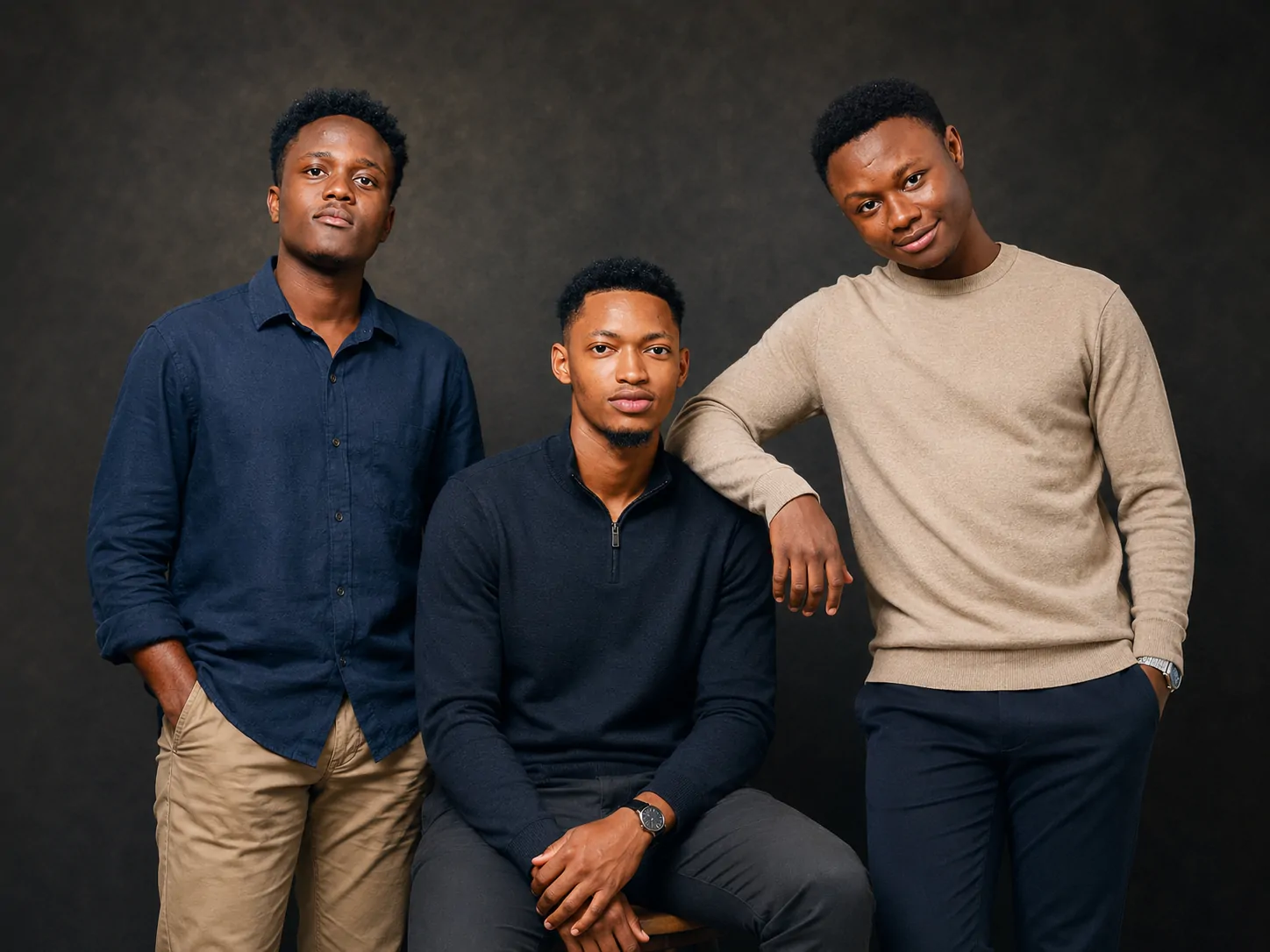 Three members of the Ri-Tech team in a studio portrait